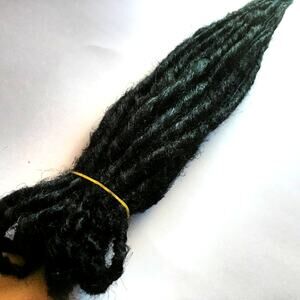 10 Black DE Dreads Dreadlock Hair Extensions